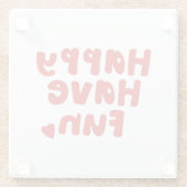 Happy have Fun Glazen Onderzetter (Achterkant)