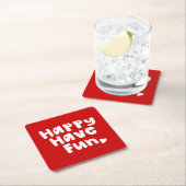 Happy have Fun Kartonnen Onderzetters (Insitu)