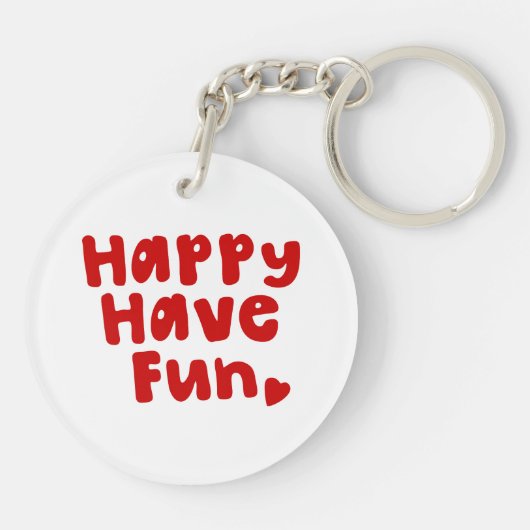 Happy have Fun Sleutelhanger (Achterkant)