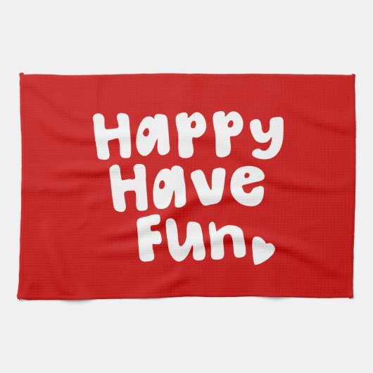 Happy have Fun Theedoek (Horizontaal)