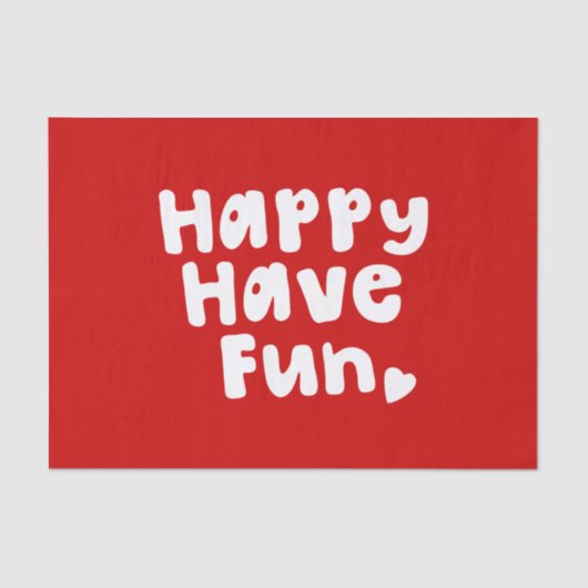 Happy have Fun Tissuepapier (Voorkant)