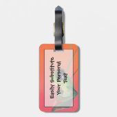 Happy Hawaiian Frog op Young Bamboo Bagagelabel (Achterkant verticaal)