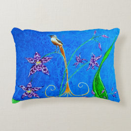 Happy Hawaiian Orchid Bird Accent Kussen