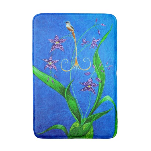 Happy Hawaiian Orchid Bird Badmat (Voorkant Verticaal)