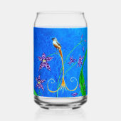 Happy Hawaiian Orchid Bird Blikvorm Glas (Achterkant)