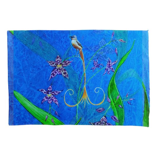 Happy Hawaiian Orchid Bird Kussensloop (Voorkant)