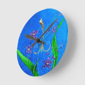 Happy Hawaiian Orchid Bird Ronde Klok (Hoek)