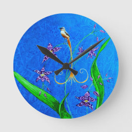 Happy Hawaiian Orchid Bird Ronde Klok