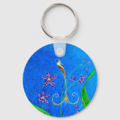 Happy Hawaiian Orchid Bird Sleutelhanger (Voorkant)