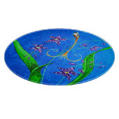 Happy Hawaiian Orchid Bird Snijplank (Hoek)