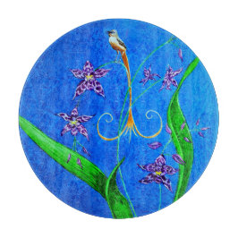 Happy Hawaiian Orchid Bird Snijplank