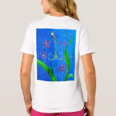 Happy Hawaiian Orchid Bird T-shirt (Achterkant)