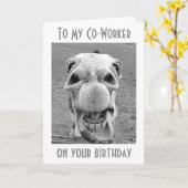 HAPPY HE HAW "VERJAARDAG" AAN MIJN *COLLEGA* KAART (Gele Bloem)