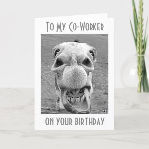 HAPPY HE HAW "VERJAARDAG" AAN MIJN *COLLEGA* KAART