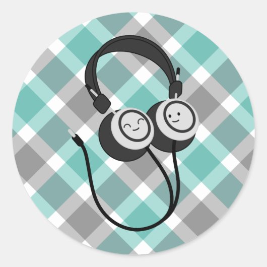 Happy Headphone Stickers (Voorkant)
