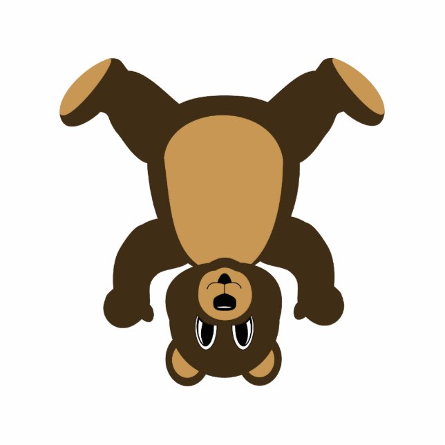 Happy Headstand Brown Beer Fotobeeldje Ornament (Voorkant)