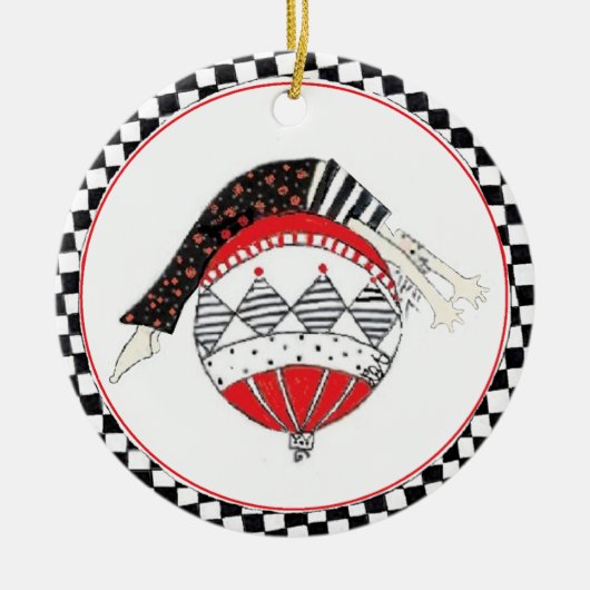 Happy Healthy Balanced Pilates Holiday Keramisch Ornament (Voorkant)