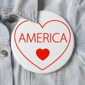 Happy Heart Amerika Ronde Button 6,0 Cm (In situ)