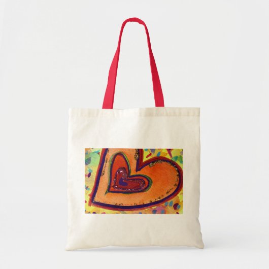 Happy Heart Bag Tote Bag (Voorkant)