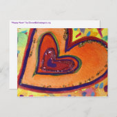 Happy Heart Briefkaart (Voorkant / Achterkant)