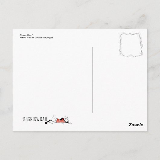 Happy Heart Briefkaart (Achterkant)