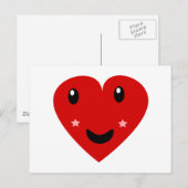 Happy Heart Briefkaart (Voorkant / Achterkant)