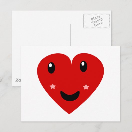 Happy Heart Briefkaart (Voorkant / Achterkant)