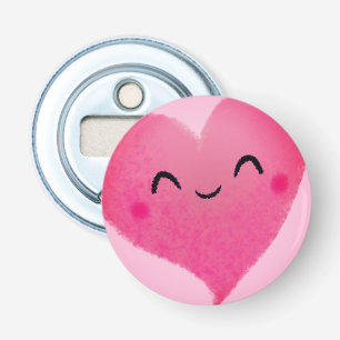 Happy Heart Button Flesopener