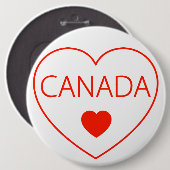 Happy Heart Canada Ronde Button 6,0 Cm (Voorkant /achterkant)