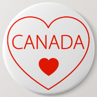 Happy Heart Canada Ronde Button 6,0 Cm