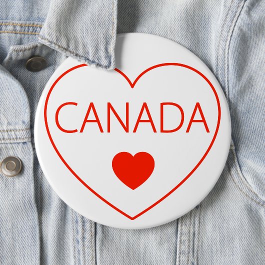 Happy Heart Canada Ronde Button 6,0 Cm (In situ)