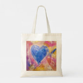 Happy Heart Canvas tas met kunst van Pedie Wolfond (Achterkant)