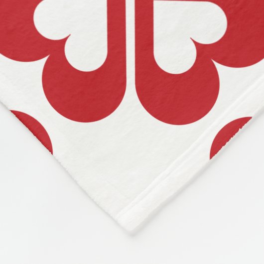 Happy Heart Clovers Fleece Deken (Hoek)