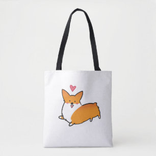 Happy Heart Corgi Bag () Tote Bag