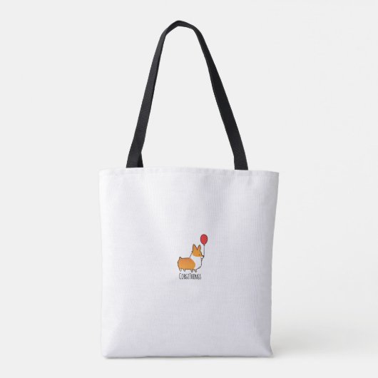 Happy Heart Corgi Bag () Tote Bag (Achterkant)