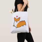 Happy Heart Corgi Bag () Tote Bag (Dichtbij)