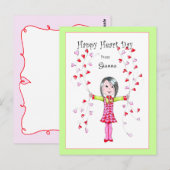 Happy Heart Day briefkaart (Voorkant / Achterkant)
