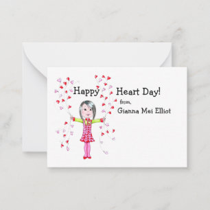 Happy Heart Day II Valentijnse Notitiekaartje