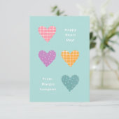 Happy Heart Day Pastel Hearts Classroom Valentijn Kaart (Staand voorkant)