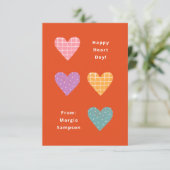 Happy Heart Day Pastel Hearts Classroom Valentijn Kaart (Staand voorkant)