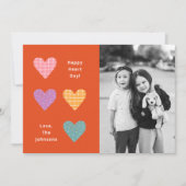 Happy Heart Day Pastel Hearts Family Valentijn Kaart (Voorkant)