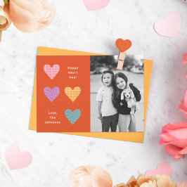 Happy Heart Day Pastel Hearts Family Valentijn Kaart