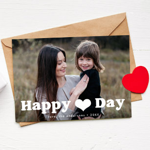 Happy Heart Day Photo Valentijnsdag Feestdagenkaart