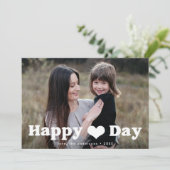 Happy Heart Day Photo Valentijnsdag Feestdagenkaart (Staand voorkant)