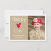 Happy Heart Day Valentijn-fotokaart Kaart (Voorkant)