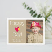 Happy Heart Day Valentijn-fotokaart Kaart (Staand voorkant)