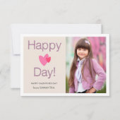 Happy Heart Day Valentijnse fotokaart Kaart (Voorkant)