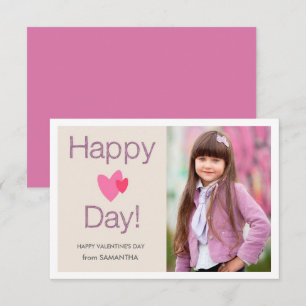 Happy Heart Day Valentijnse fotokaart Kaart