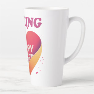 Happy Heart Design Latte Mok