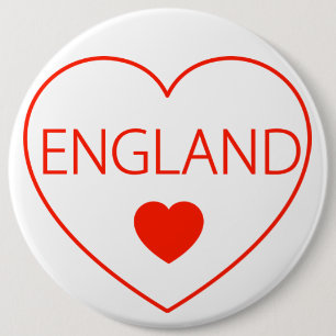 Happy Heart England Ronde Button 6,0 Cm